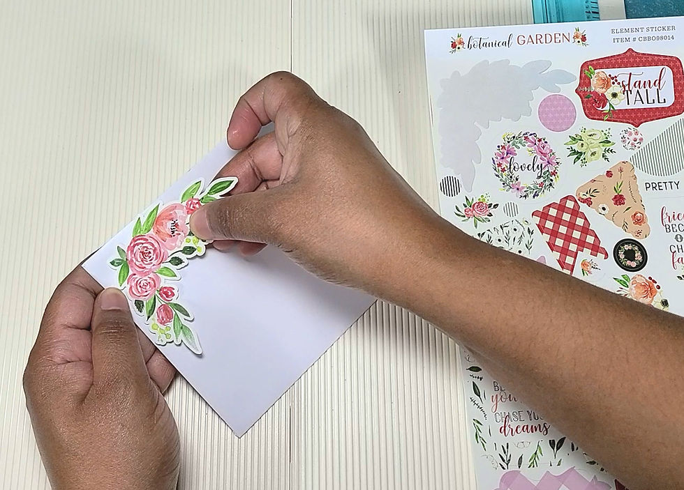 Placing Large Sticker on Envelope