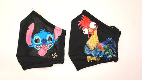 Disney Hand Painted Face Masks