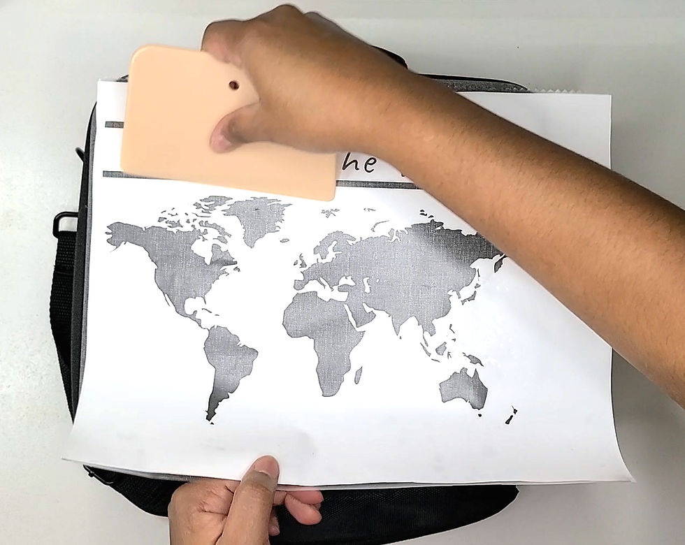 Burnishing Vinyl Over the Travel Case