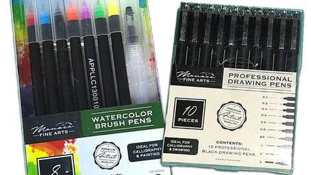 Monaco Pro Drawing Pens and Watercolor Brush Pens