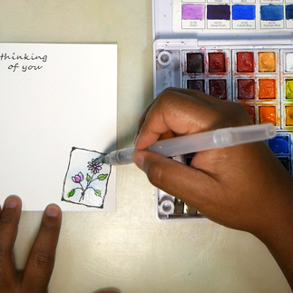 Painting Small Pink Flowers