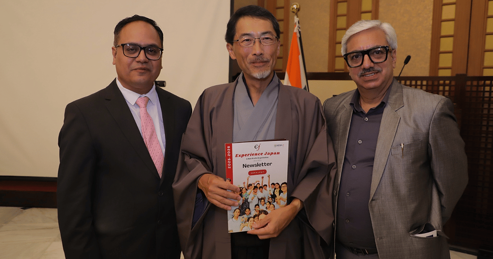 Mr Jitender Mehta presented the Annual News Letter to the Ambassador of Japan to India at