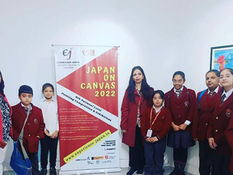 Apeejay School - Pitampura (Delhi) visited Japan On Canvas Exhibition