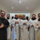 Religiosos do Instituto dos Frades de Emaús reunidos em retiro mensal no Convento da Santíssima Trindade, em Austin.