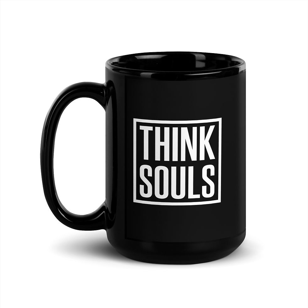 Thumbnail: Think Souls Black Glossy Mug