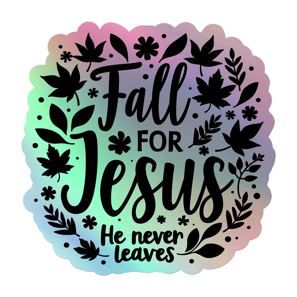 Thumbnail: Fall For Jesus Holographic Sticker