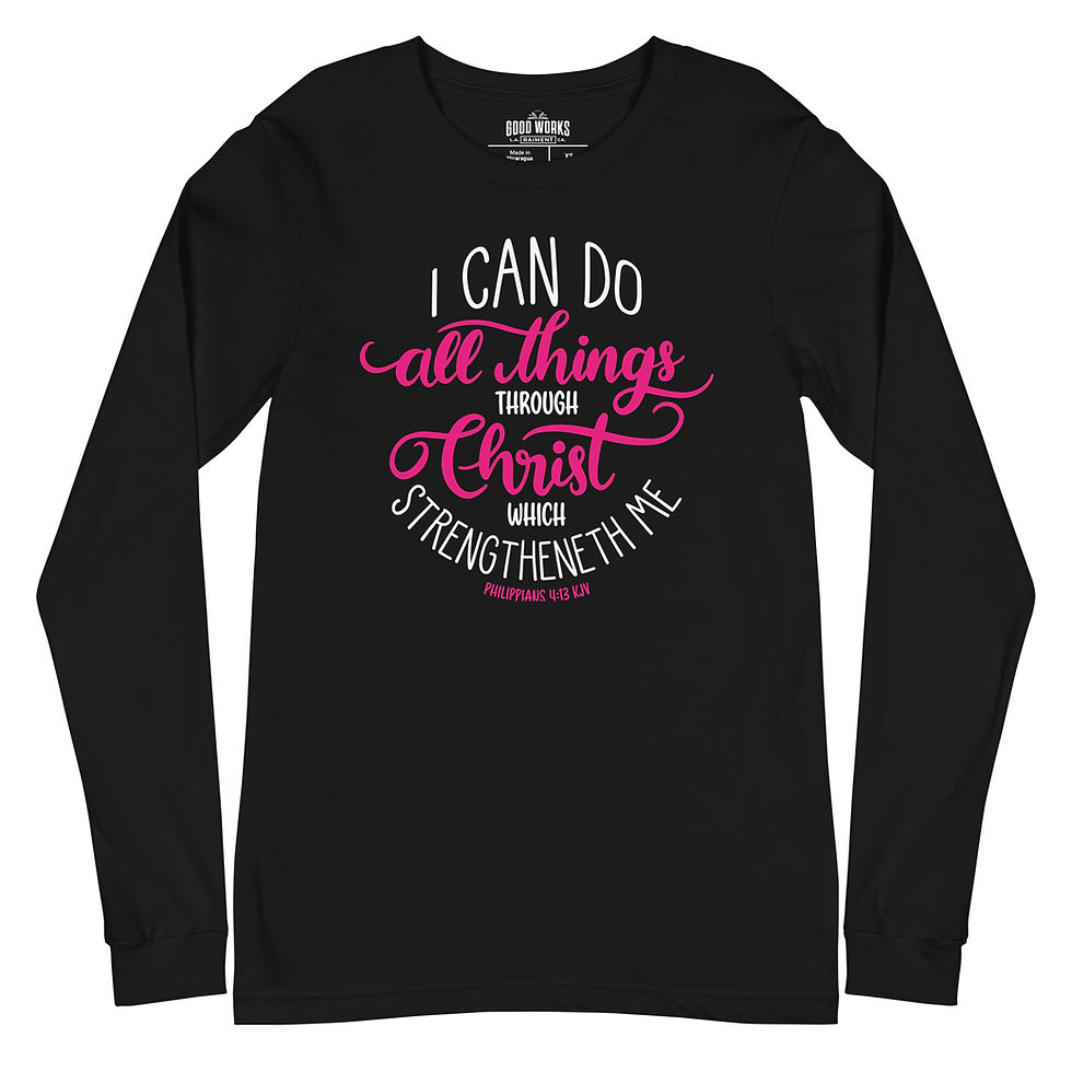Thumbnail: Ladies Phil 4:13 Long Sleeve Tee