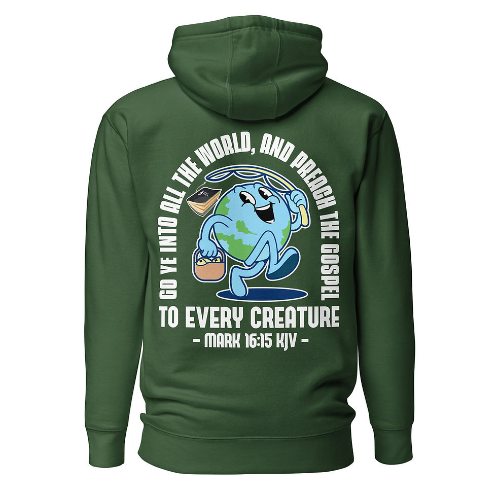 Thumbnail: Globe Fisherman Mark 16:15 Hoodie