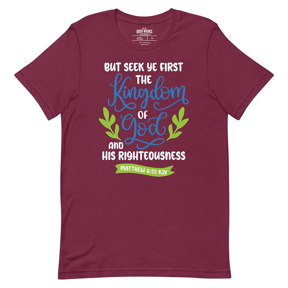 Thumbnail: Ladies Matthew 6:33 T-Shirt
