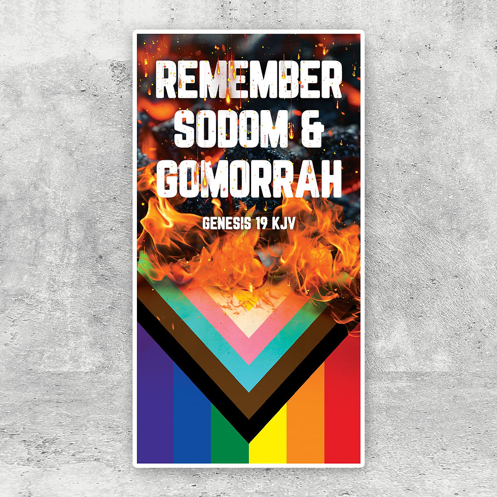 Remember Sodom and Gomorrah – 6" x 3" Vinyl Sticker