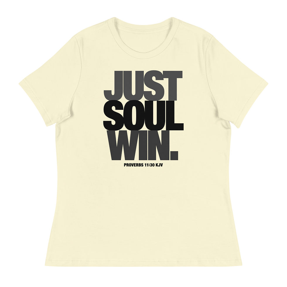 Thumbnail: Just Soul Win Ladies Relaxed T-Shirt - Black Text