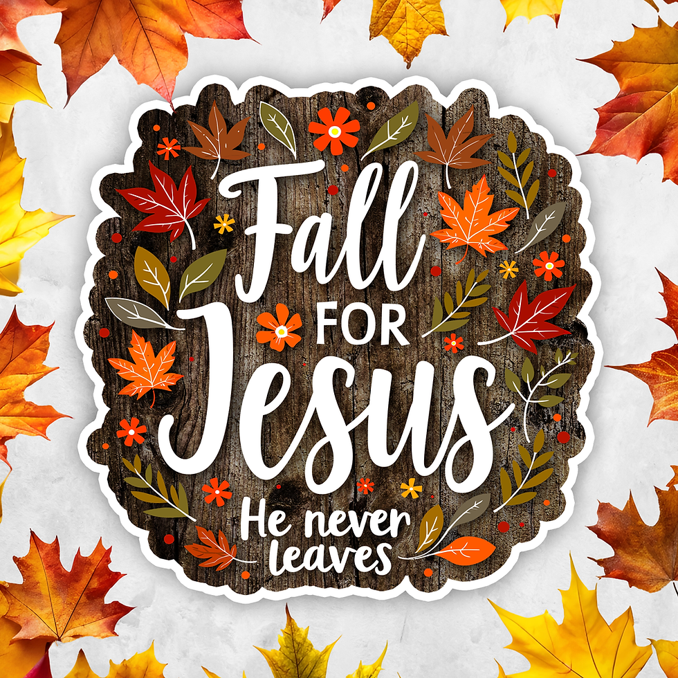 Fall For Jesus Vinyl Sticker