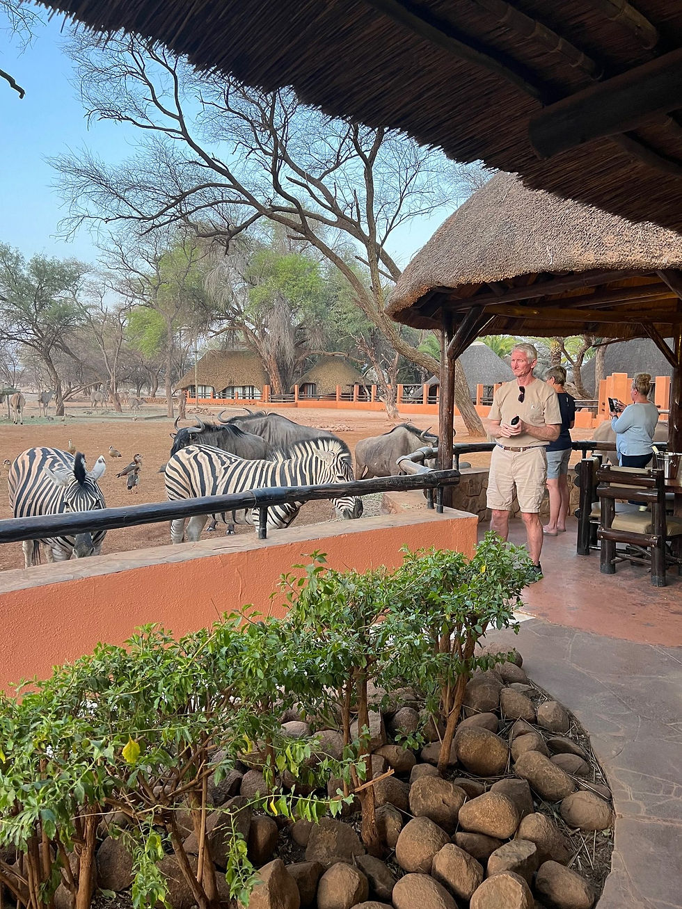 Omaruru Lodge game at restaurant