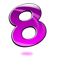 Number eight, free PNGs