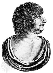 Robert Herrick, detalle de un grabado de W. Marshall, desde el frontispicio a Hespérides , 1648 Cortesía de los fideicomisarios del Museo Británico; fotografía, JR Freeman & Co. Ltd.
