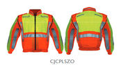 high visibility long-sleeve collar jacket
