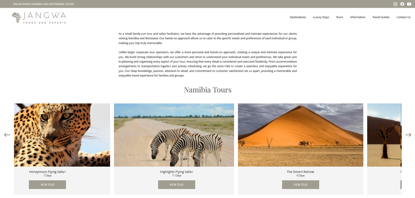 Jangwa Safaris - Tour Page