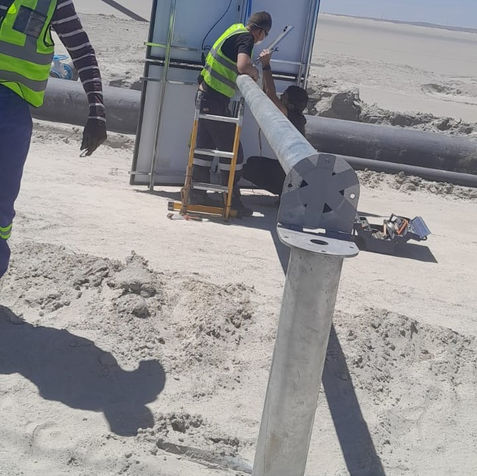 Mine Cartonville – Solar Powered CCTV poles with Smart beams