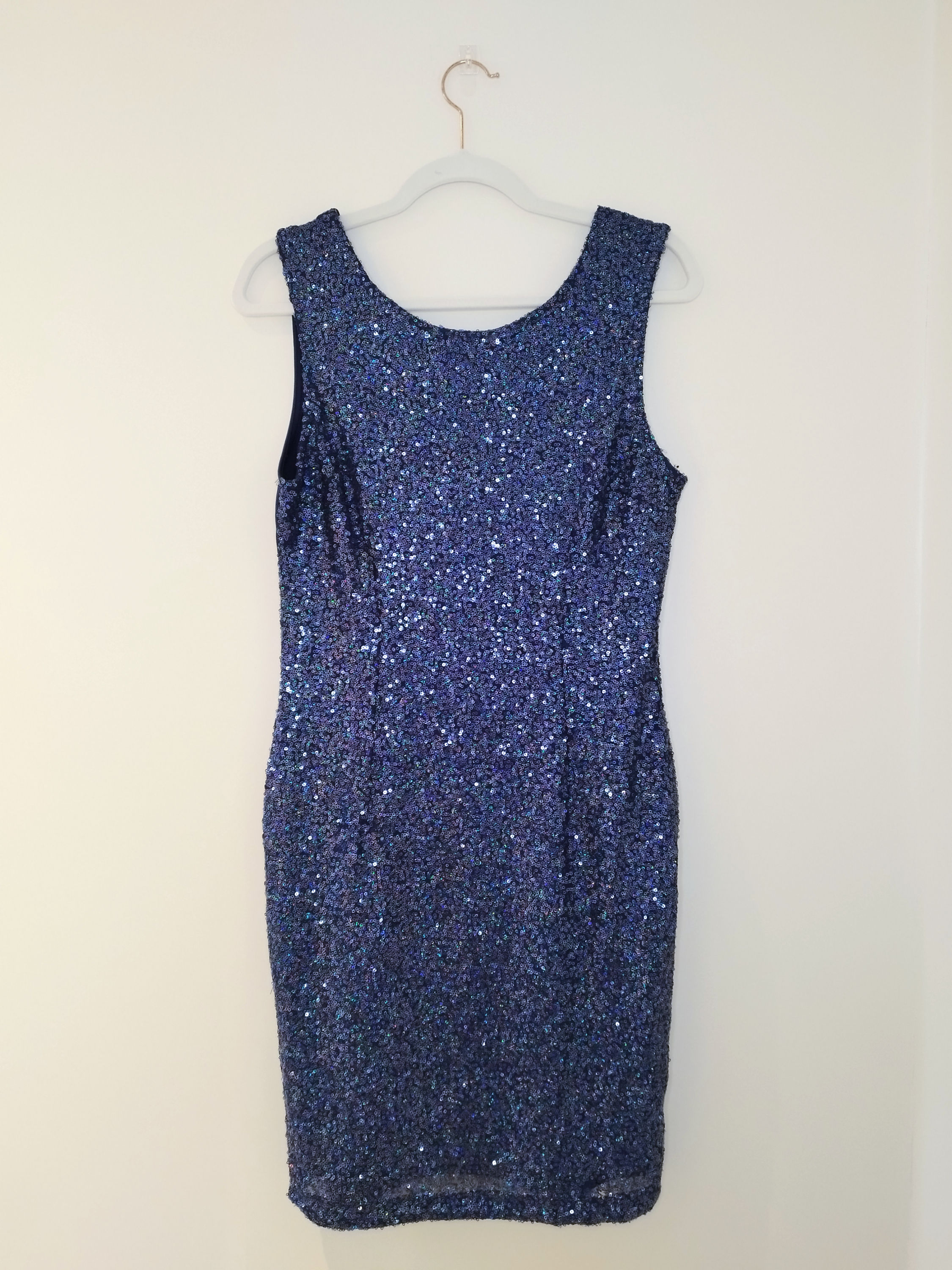 Blue Sequin New Look Dress - Size 14