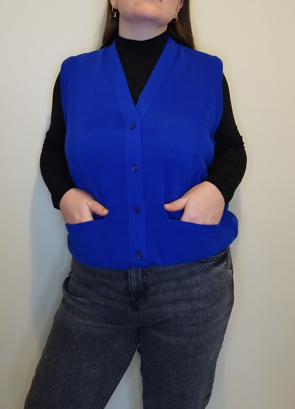 Thumbnail: Blue Sweater Vest - Size 12/14