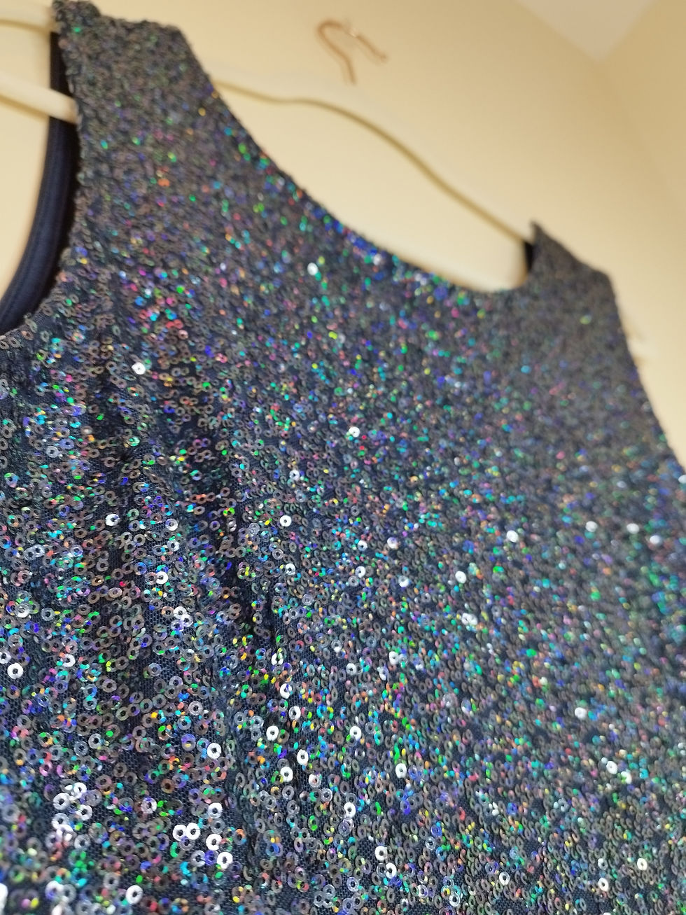 Thumbnail: Blue Sequin New Look Dress - Size 14