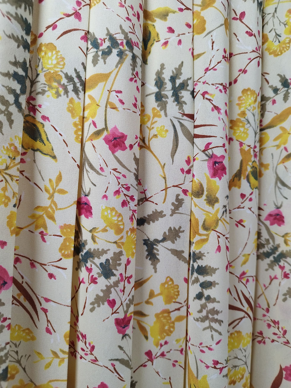 Thumbnail: Eastex Vintage Pleated Floral Skirt - Size 12/14