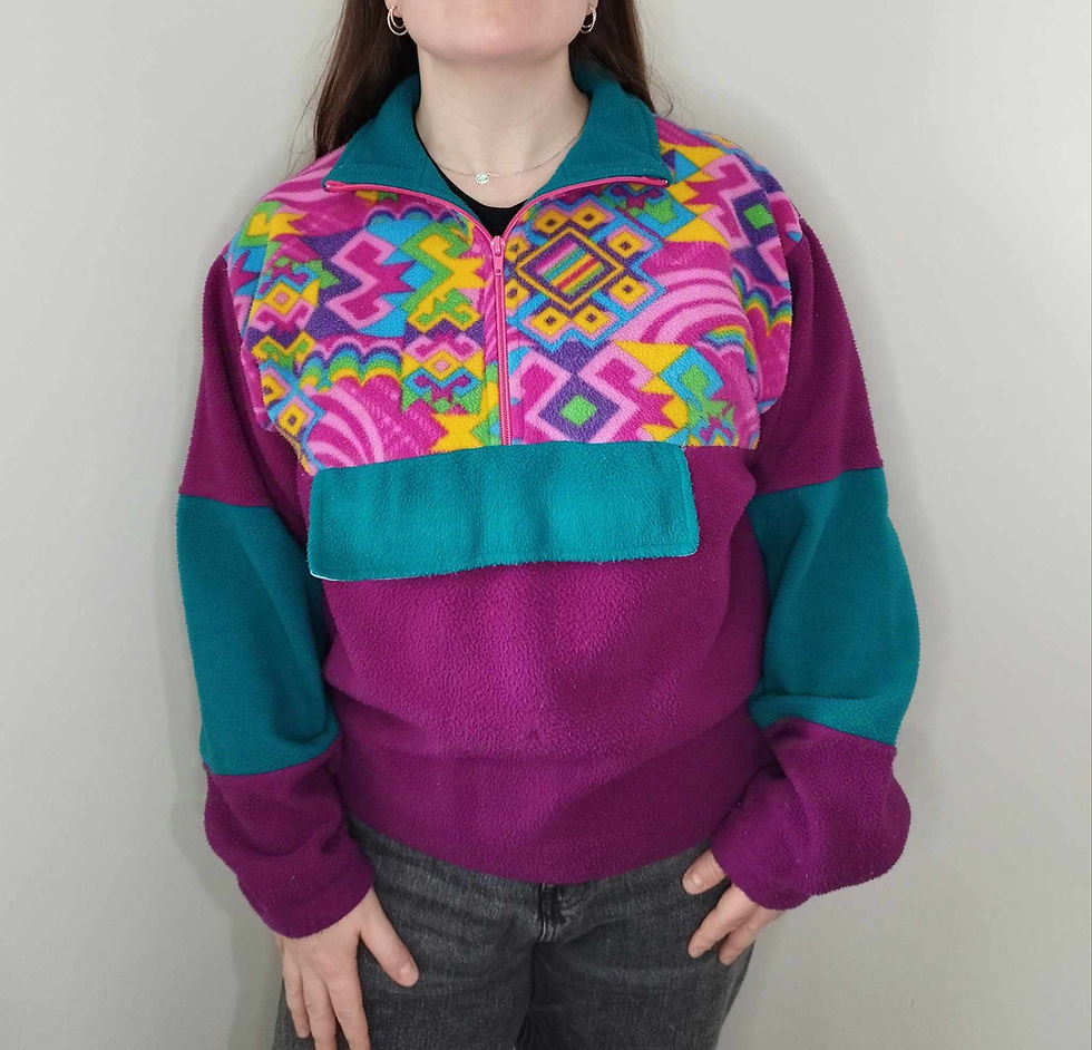 Thumbnail: Half Zip High Neck Fleece