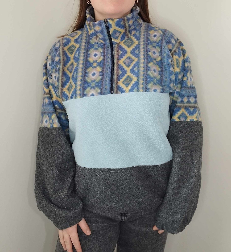 Thumbnail: Quarter Zip High Neck Fleece