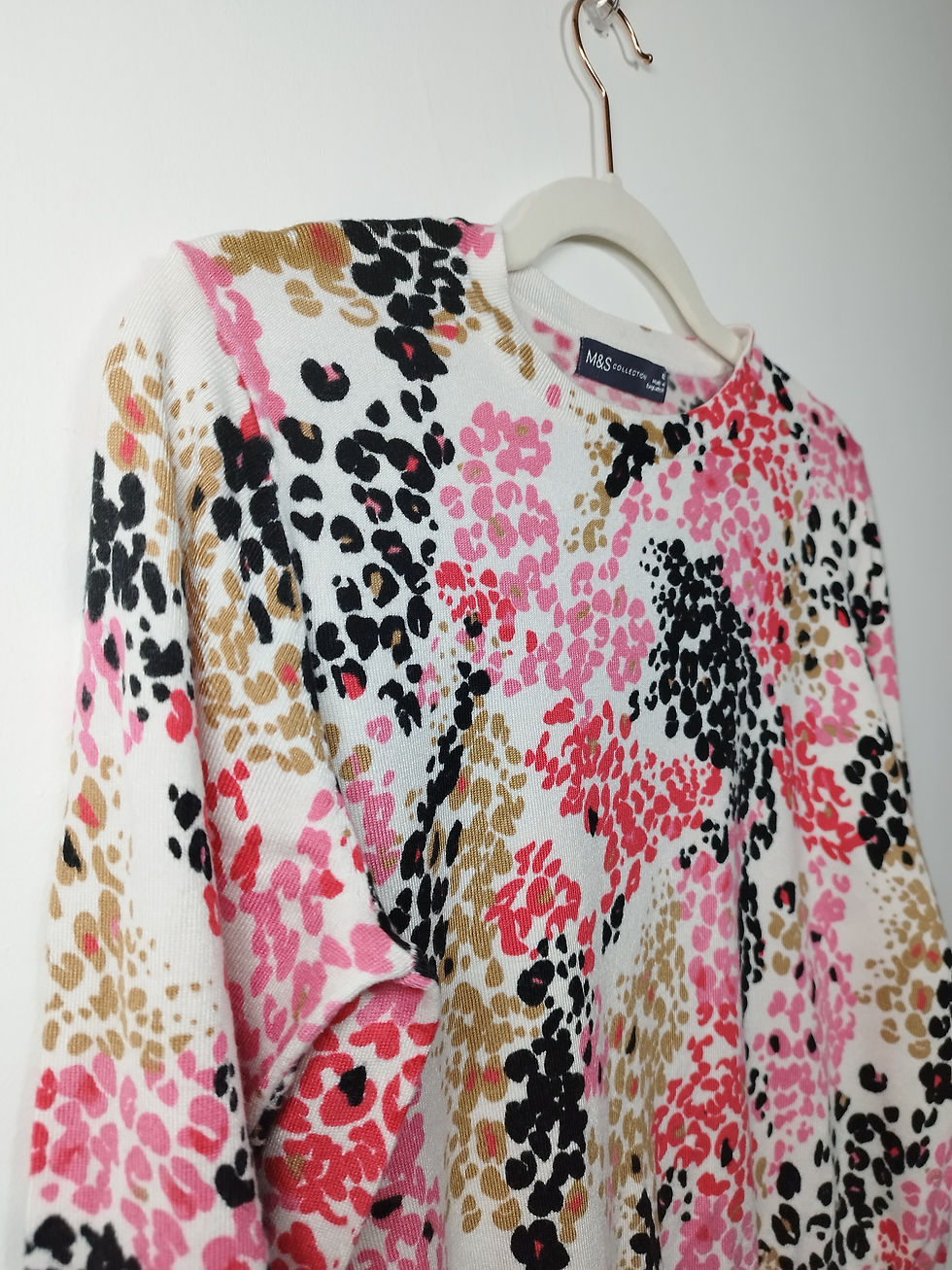 Thumbnail: M&S Multicoloured Jumper - Size 12