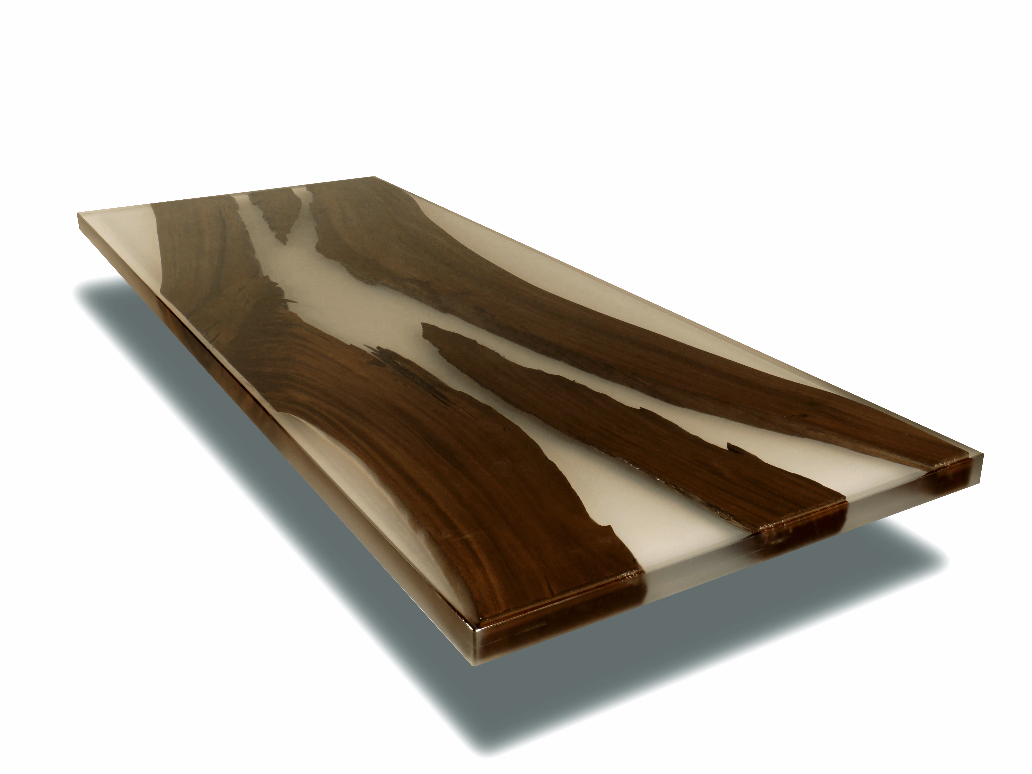 4.- Glacial Clear & Frosted Bottom Dining Table  CL/NT