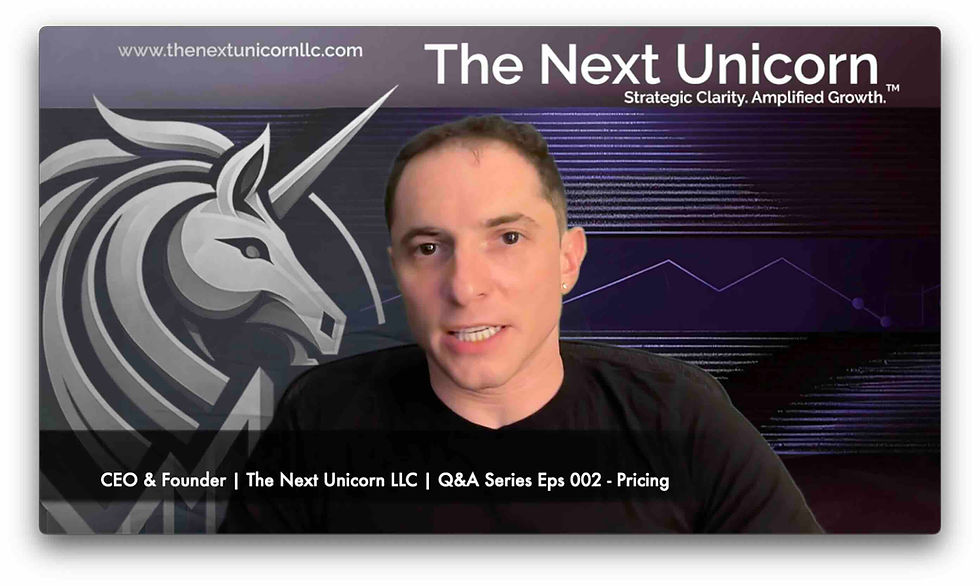 The Next Unicorn - Q&A Series Eps 002: Should We Change Our Pricing?