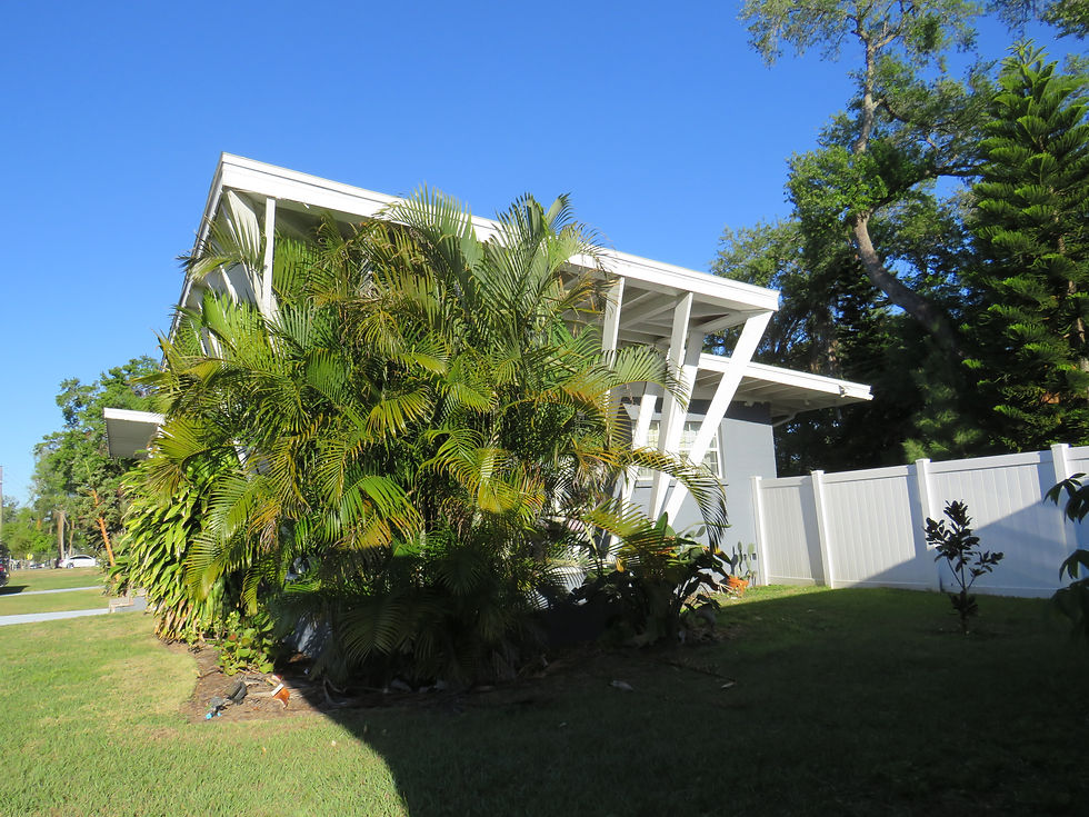 Wide angle view of a residential property during an inspection