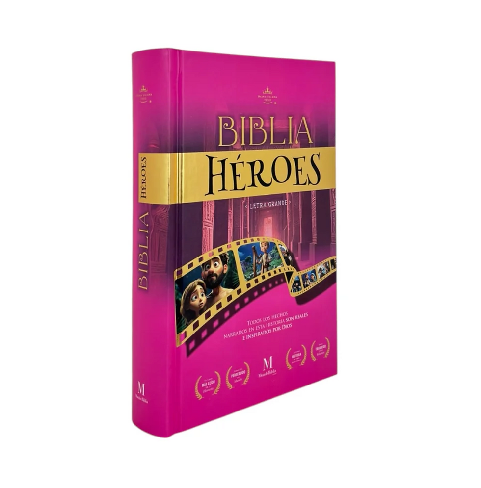 Miniatura: Biblia héroes RVR60 – Rosa – Tapa dura