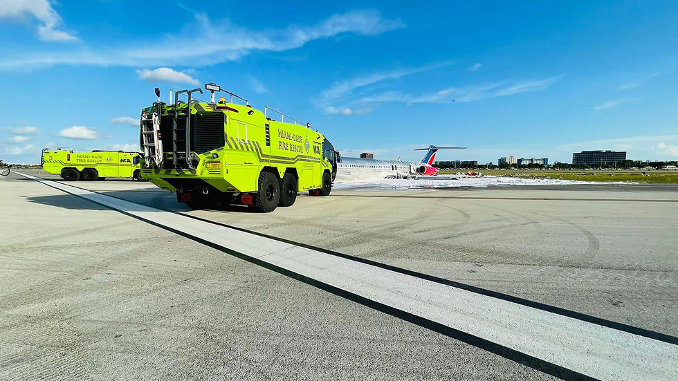 Último minuto: Colapsa tren de aterrizaje delantero de aeronave al aterrizar en Miami