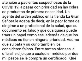 MALTRATO POLICIAL A UN MÉDICO EN COLA PROVOCA DEBATE ENTRE GRADUADOS DE PERIODISMO Y PROFESORES SOBR