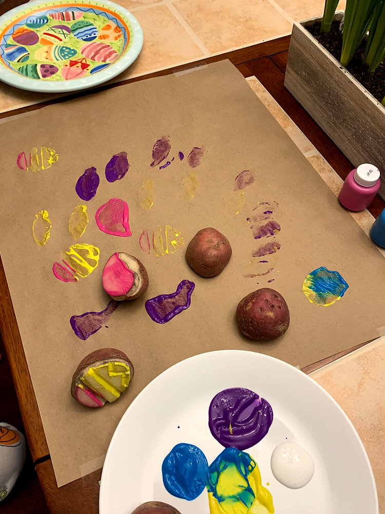 DIY Easter Potato Stamps