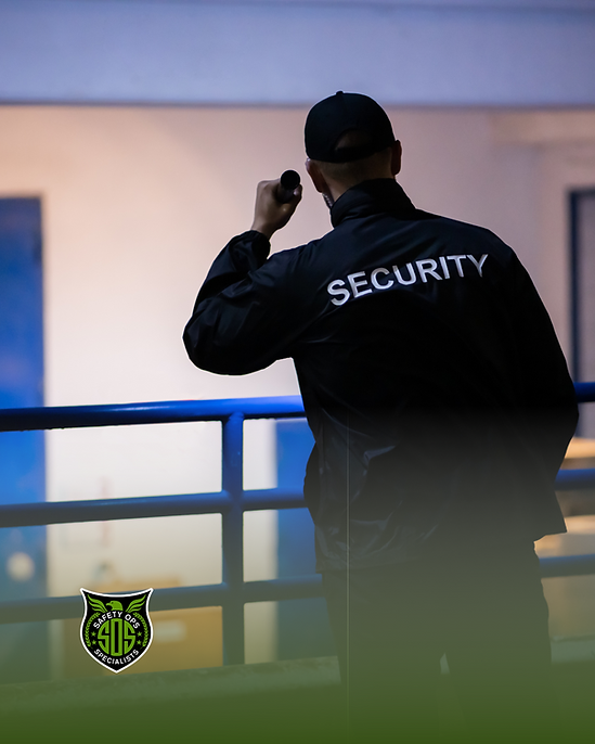 a security guard holding a flashlight - security guard for construction
