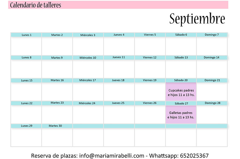 Cursos niños repostería