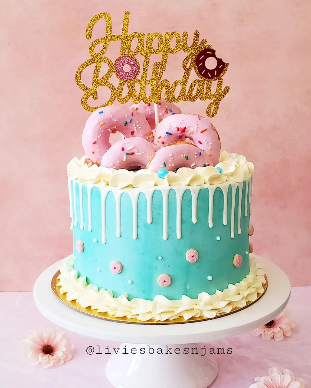 Donut Go Breakin' My Heart 8in Cake