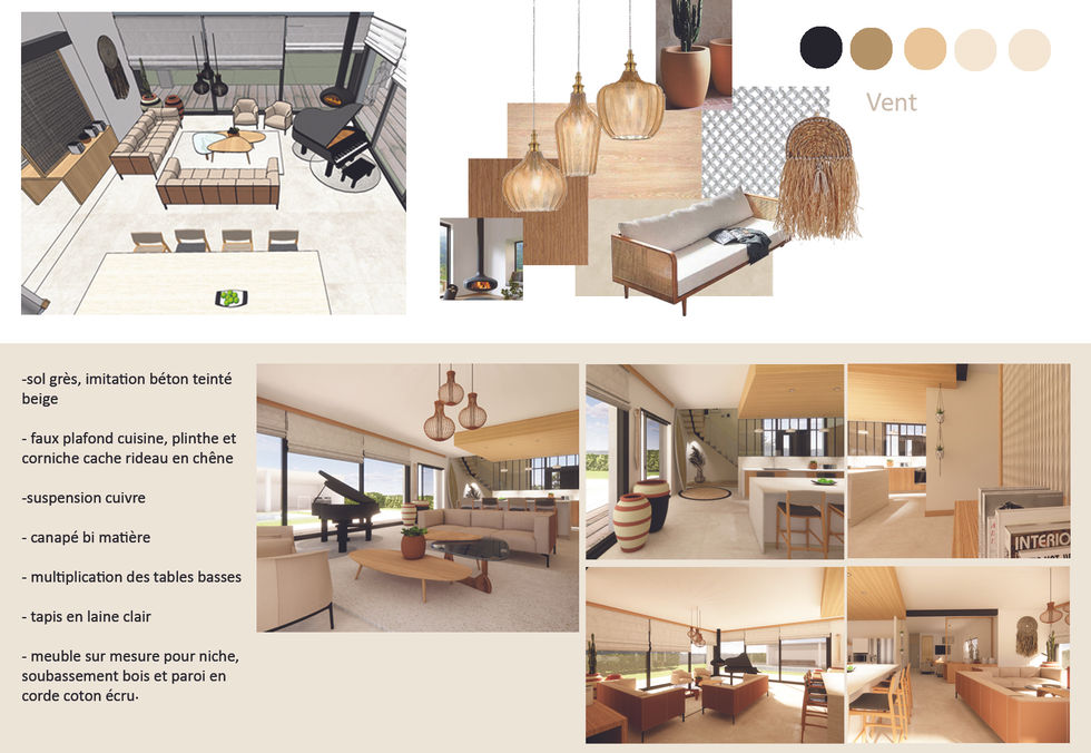 moodboard scandinave et californien