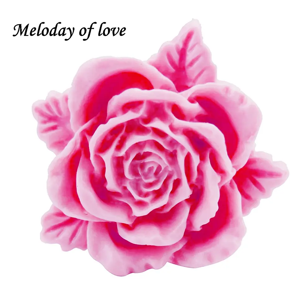 Thumbnail: Roses Flowers Wedding Cake Fondant Silicone Sugar Candy Sculpey T0108