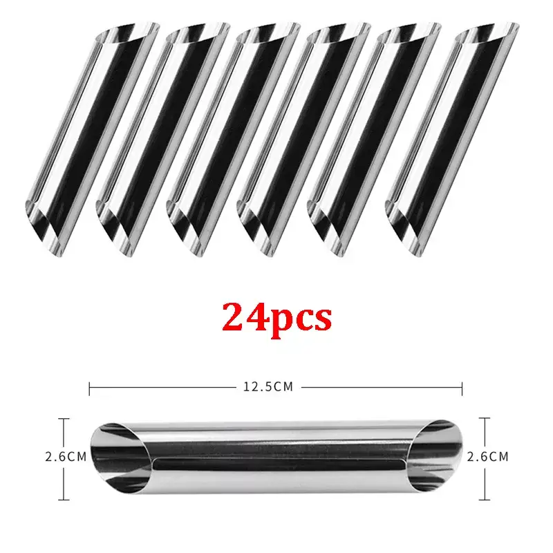 Thumbnail: 6/12/24pcs  Cones Horn Pastry Roll  Croissants Tubes Cookie Dessert Tool ZXH