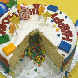 M & M filled cake