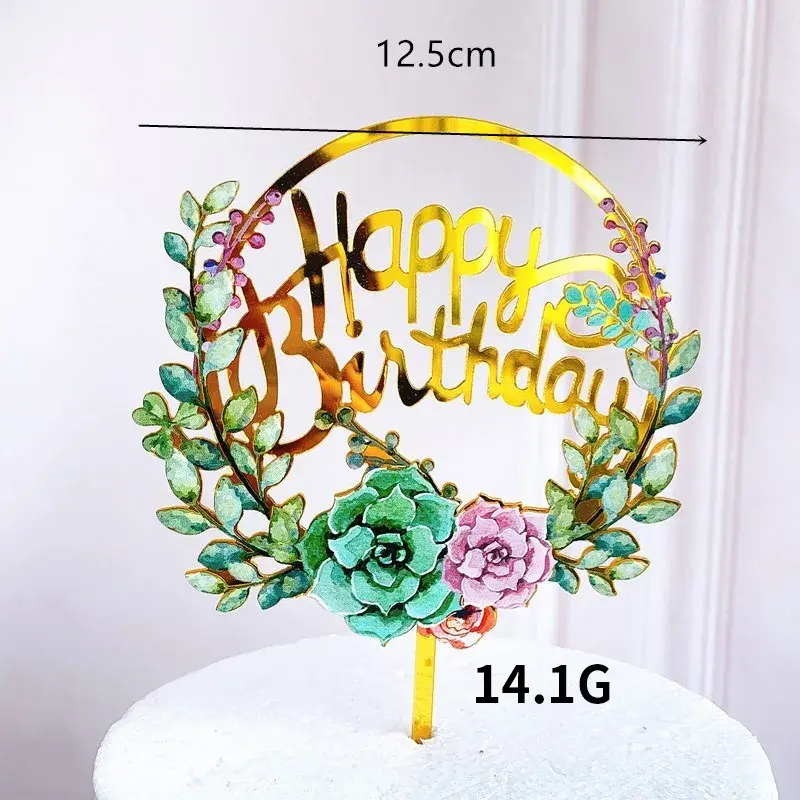 Thumbnail: Rose Gold Birthday Party Cake Topper Shower Dessert Accessories Tools