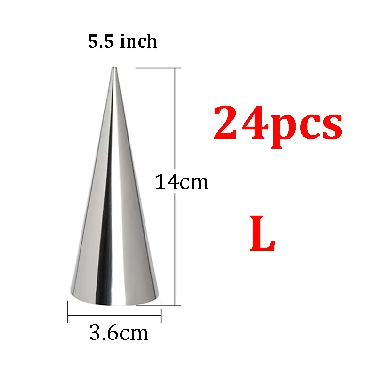 Thumbnail: 6/12/24pcs  Cones Horn Pastry Roll  Croissants Tubes Cookie Dessert Tool ZXH
