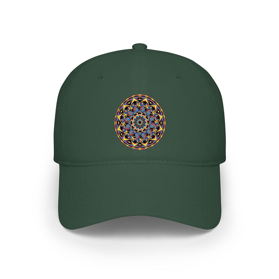 Thumbnail: Ponder Embroidered Cap — Intricate Geometric Design Low Profile Baseball Hat