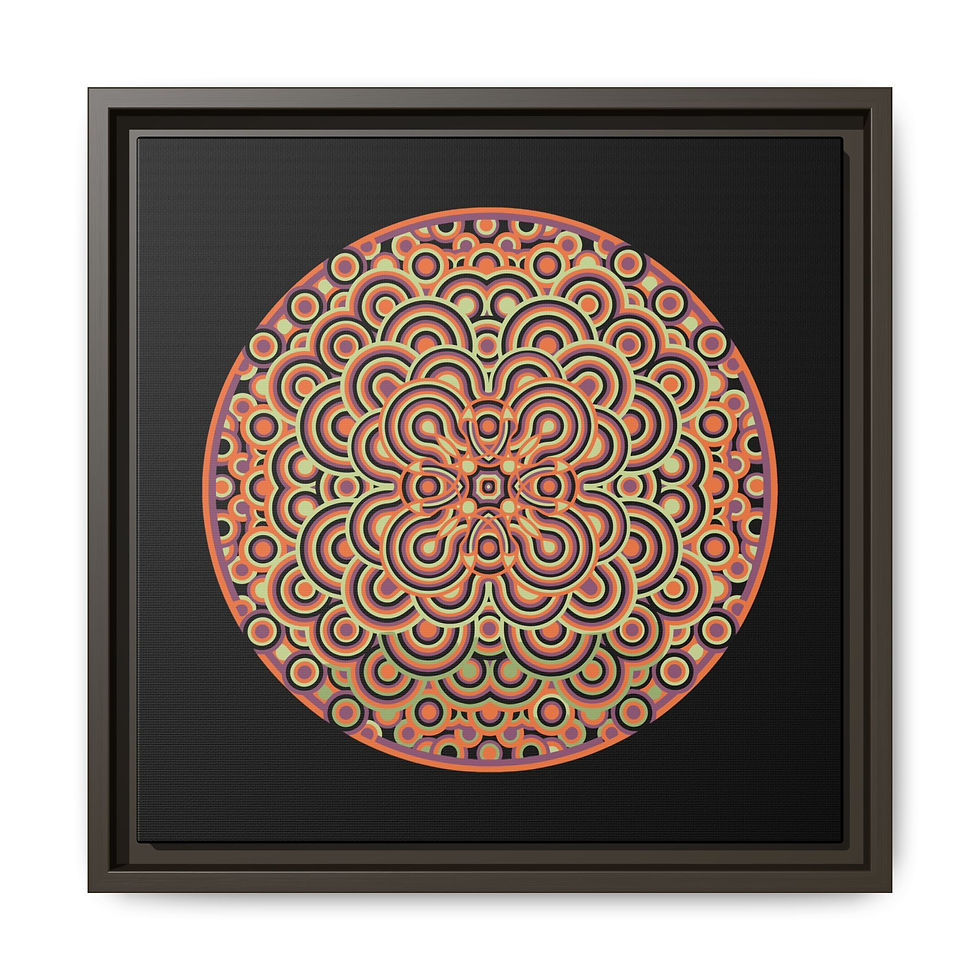 Thumbnail: Varsity Wall Art — Retro Multicolor Matte Canvas