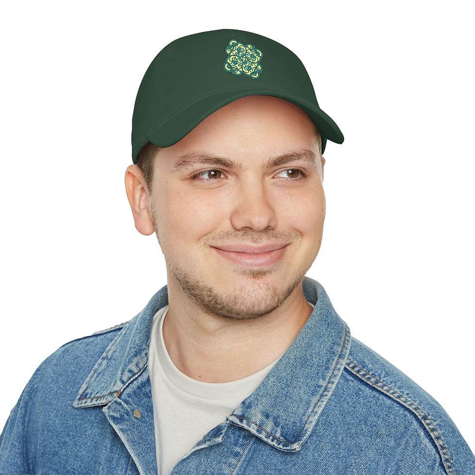 Thumbnail: Cleanse Baseball Cap — Vintage Green Accent Low-Profile Hat