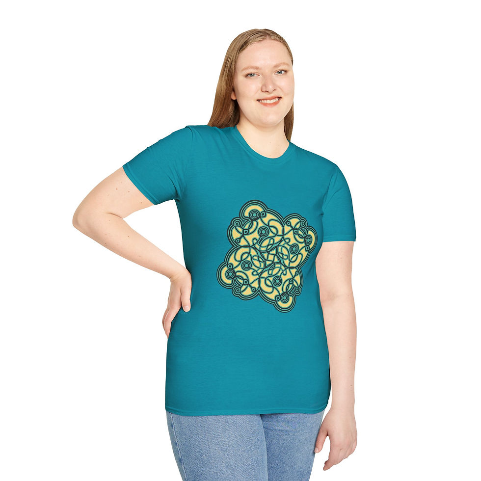 Thumbnail: Cleanse Graphic T-Shirt — Geometric Celtic-Inspired Design