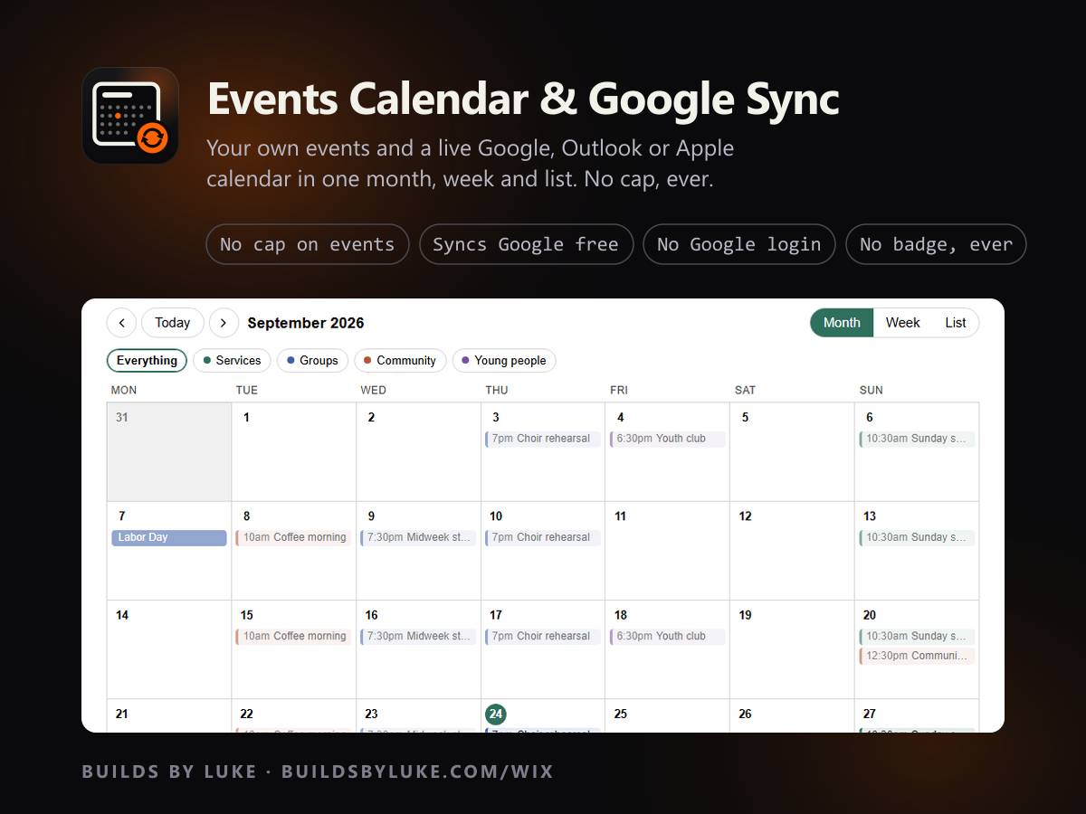 Events Calendar & Google Sync screenshot 1